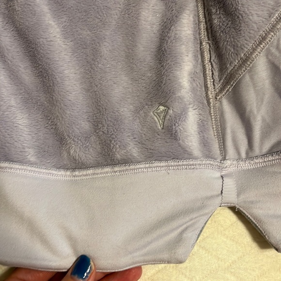 Ivivva by lululemon girls jacket, thick material fleece lined, grey/lavender, 10 - Picture 7 of 11